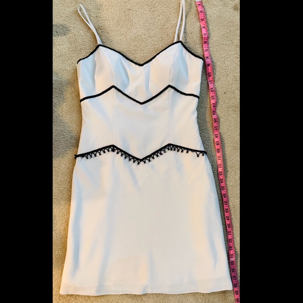 Elegant White and Black Women's Dress